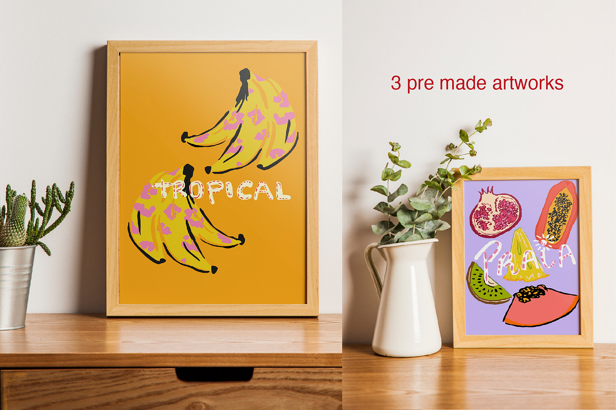 Tropical summer fruits vector bundle, an Object Graphic by MayBay Studio (Photo 5 of 11)