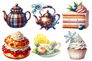 Winter Tea Party Clipart, an Illustration by Pixels.Craft (Thumbnail 3 of 7)