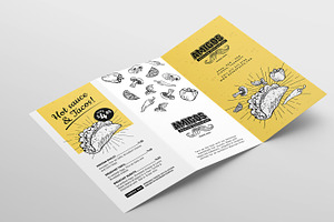 Tri-Fold Mexican Menu Template