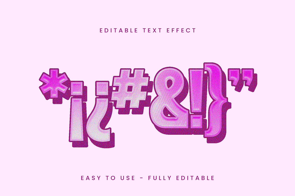 Pink Gradient Bold Text Effect preview 3