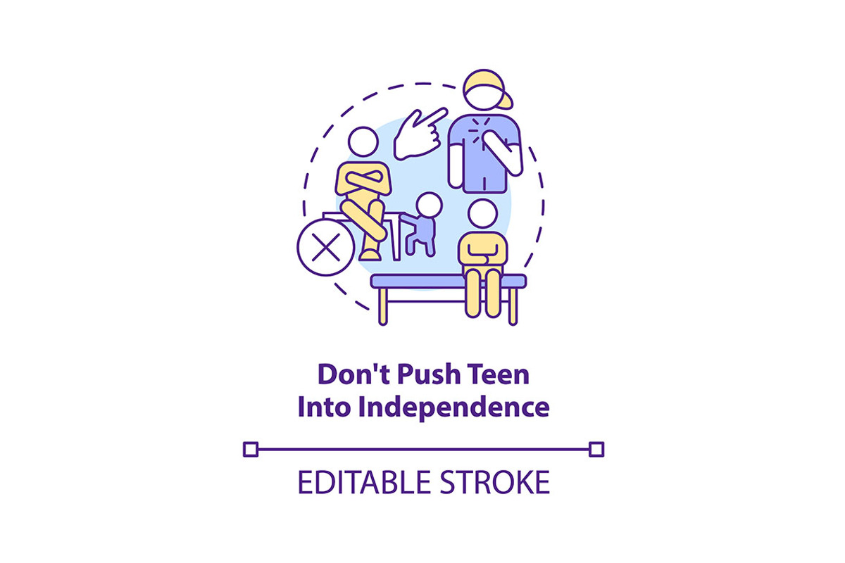 Do not push teen into independence, an Outline Icon by IMG Visuals