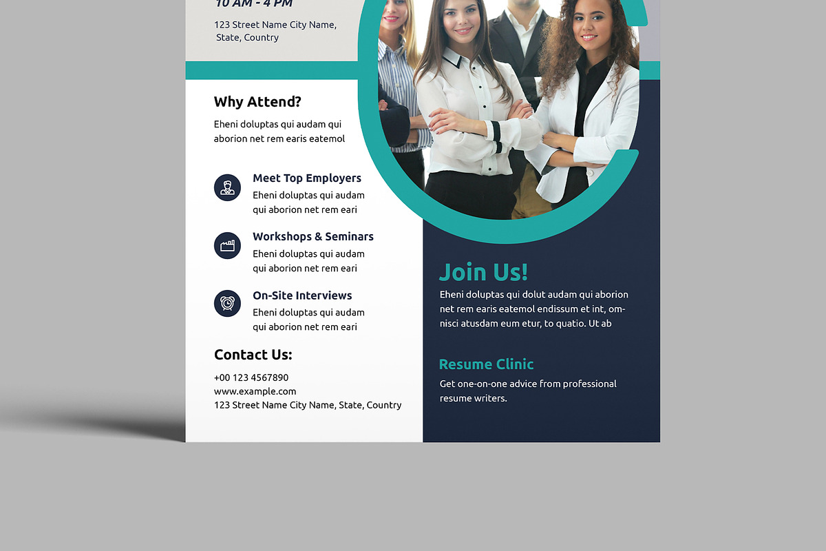 Career Fair Template, a Flyer Template by MightyDesign (Photo 5 of 8)