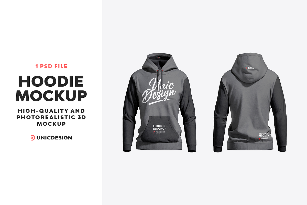 Hoodie Mockup, a Hoody Mockup by UnicDesign (Photo 1 of 3)