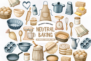 Neutral Baking Watercolor Clipart, an Illustration by TatiMockup (Thumbnail 1 of 4)