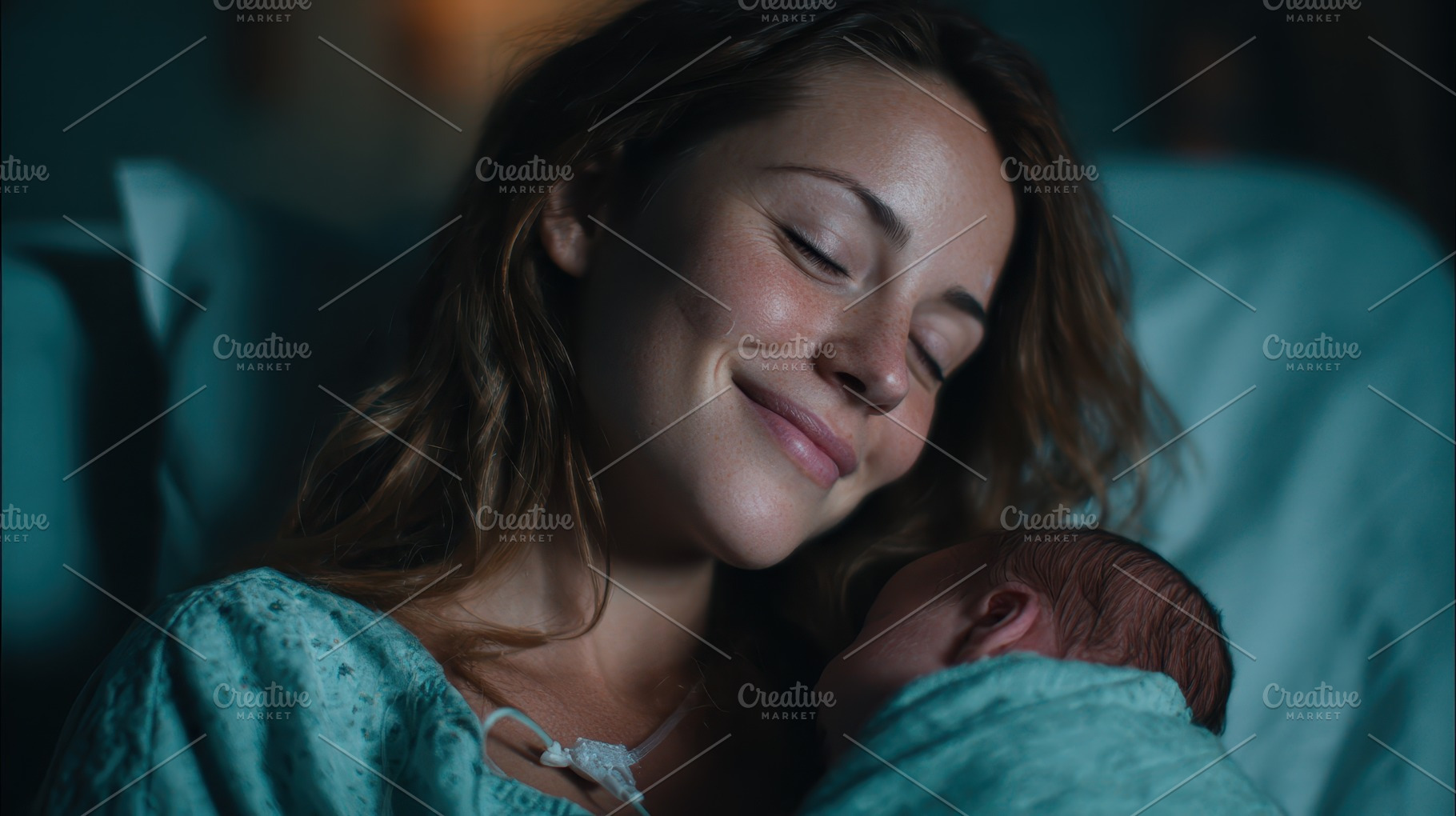 Mother's love newborn baby hospital, a Photo by Pixeness Studio