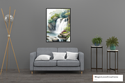 Waterfall Printable Watercolor Wall, a Poster Template by MagicLove Creations (Thumbnail 5 of 8)