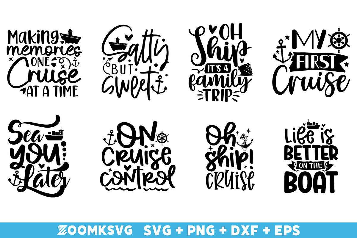 Cruise SVG Bundle 40 Designs, an Illustration by ZoomkSVG (Photo 2 of 7)