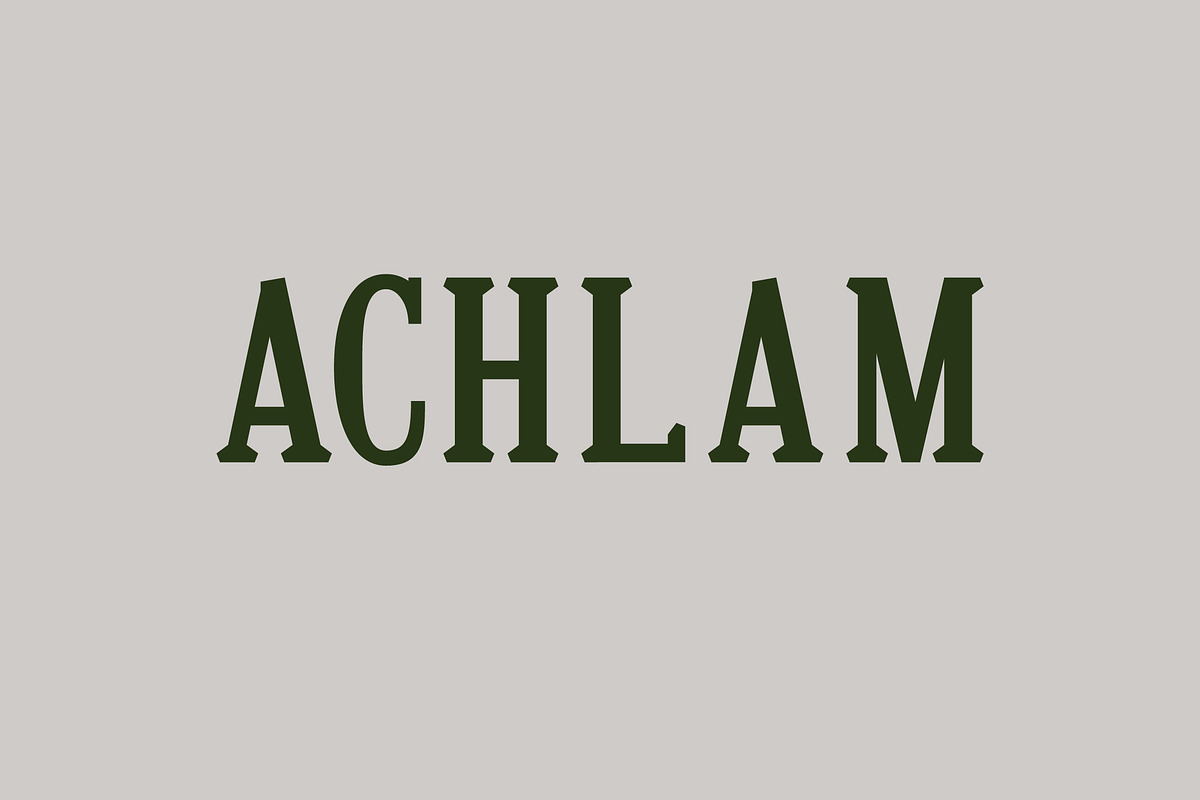 Achlam, a Serif Font by Nian Keun Studio (Photo 1 of 16)