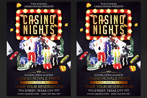Casino Night Flyer Template PSD