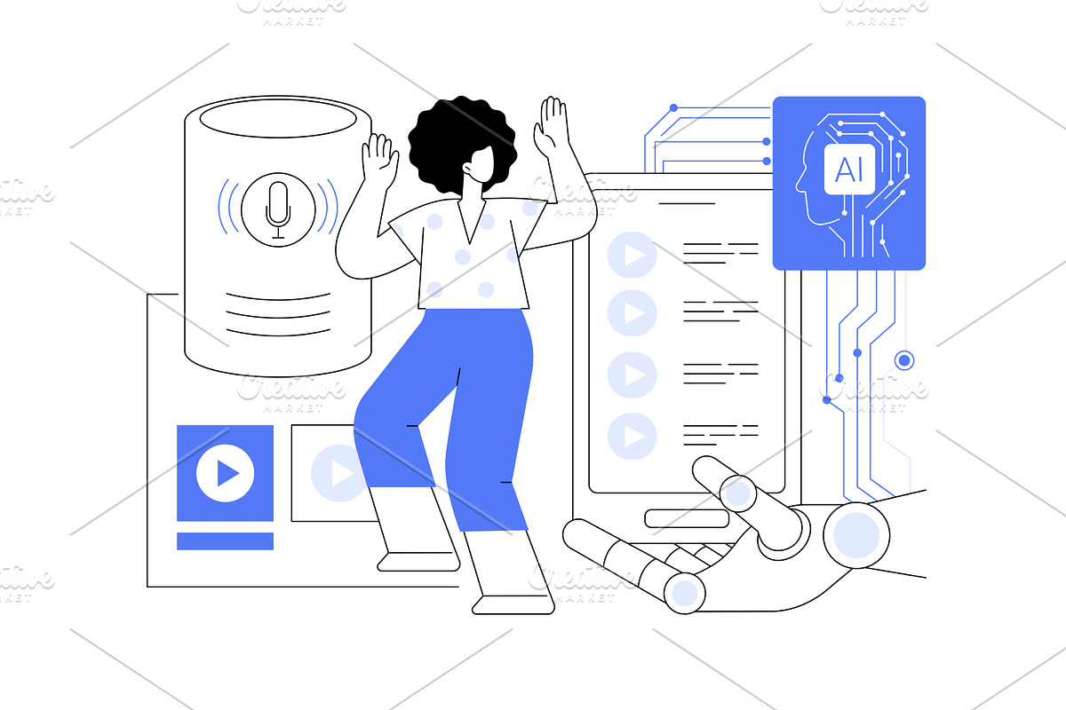 AI Music Recommendation Algorithms, a Technology Illustration by Visual Generation