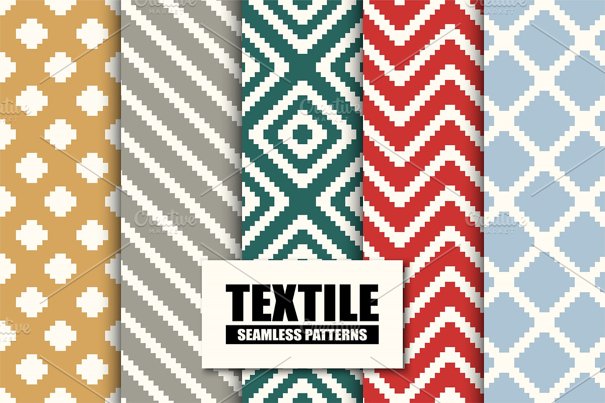 Color fabric seamless patterns, a Pattern Graphic by ExpressShop (Photo 1 of 5)