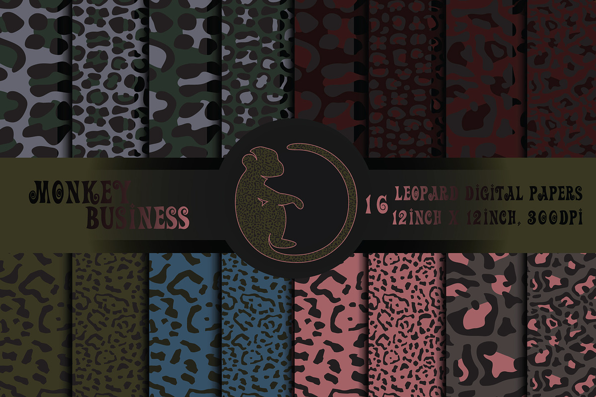 Trendy leopard patterns, Print ready, an Illustration by Monkey Business