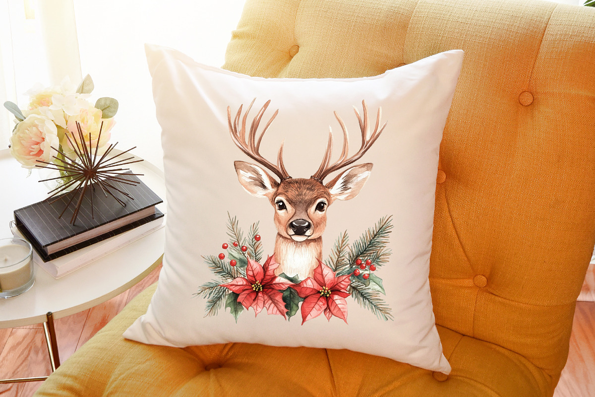 Winter Christmas Animals Birds Leave, an Illustration by Sublimation Artist (Photo 6 of 6)