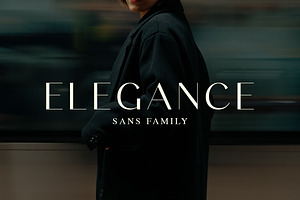 ELEGANCE | Sans Family, a Sans Serif Font by InkwellTypeCo