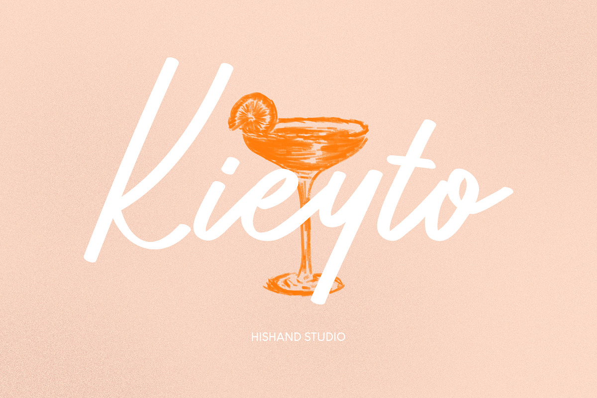 Kieyto Script Font, a Script Font by Hishand Studio (Photo 1 of 8)