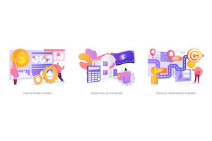 Passive income, financial freedom, a Finance Illustration by Visual Generation