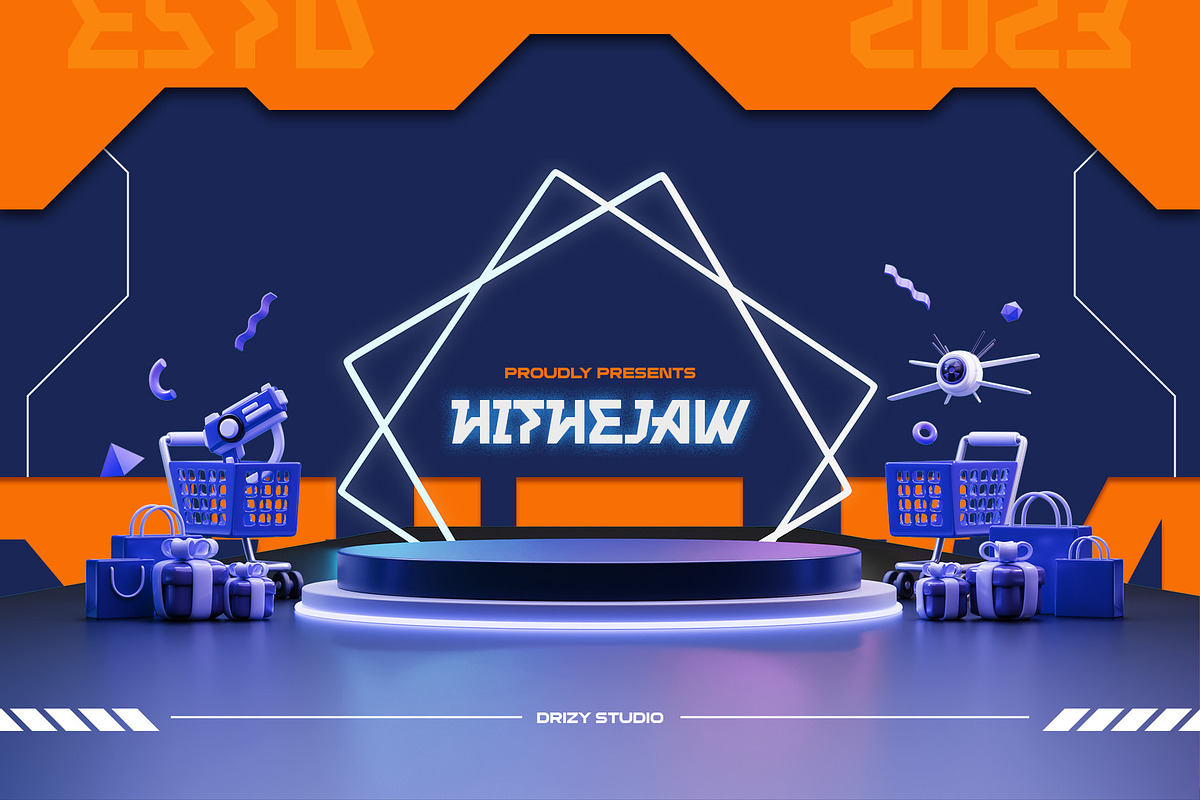 Hithejaw - Modern Experimental Font, a Sans Serif Font by Drizy (Photo 9 of 10)
