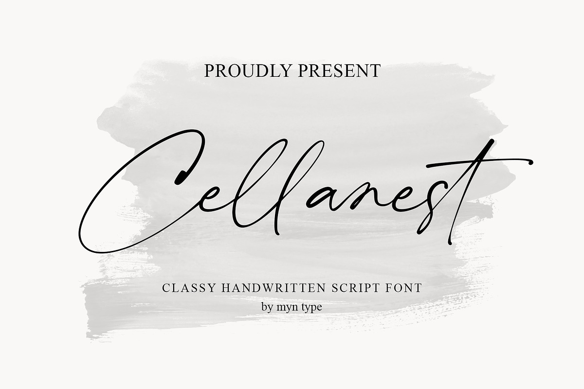 Cellanest - Modern Handwritten Font, a Handwritten Font by Myn Type (Photo 1 of 13)