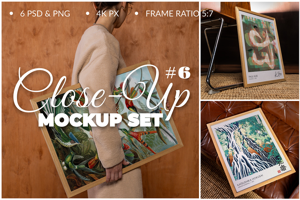 Poster Frame Mockup Close-Up Set, a Product Mockup by SigaSigaMockup (Photo 1 of 4)
