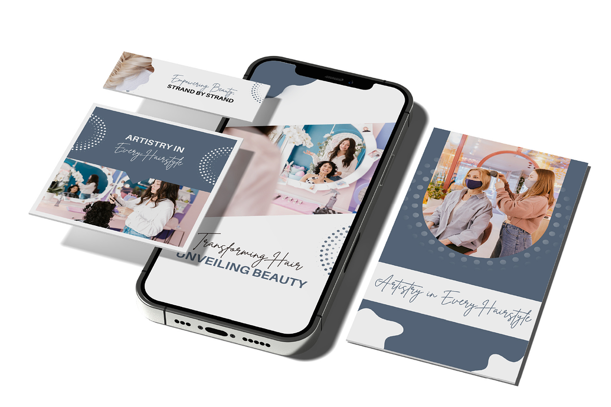 Hair Salon Canva Template Bundle, a Social Media Template by Branding by Kellsey (Photo 4 of 6)