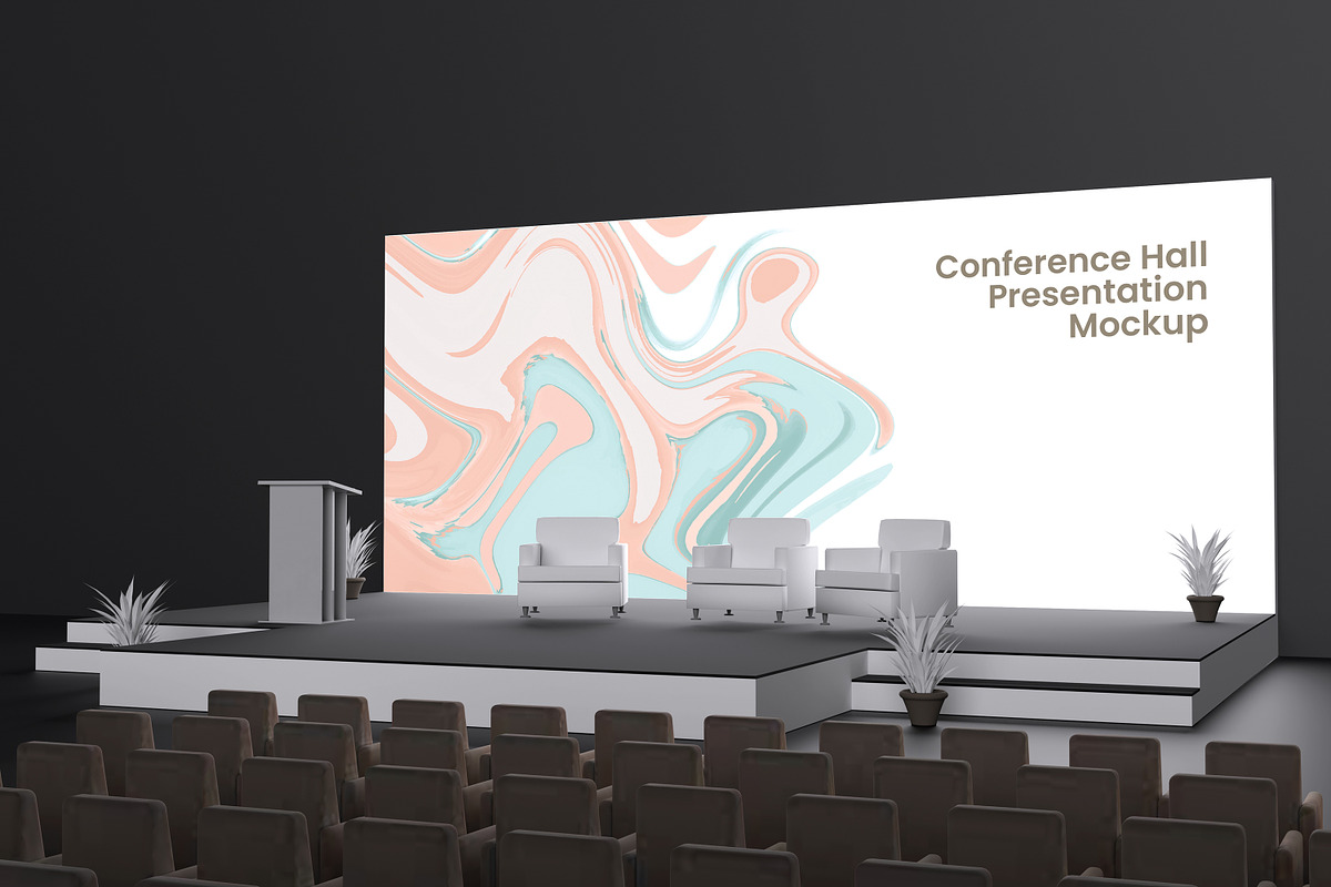 Conference Hall Presentation Mockup, a Wearable Device Mockup by xavier_studio (Photo 2 of 5)
