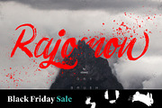 Rajomon, a Script Font by Etewut (Thumbnail 1 of 10)
