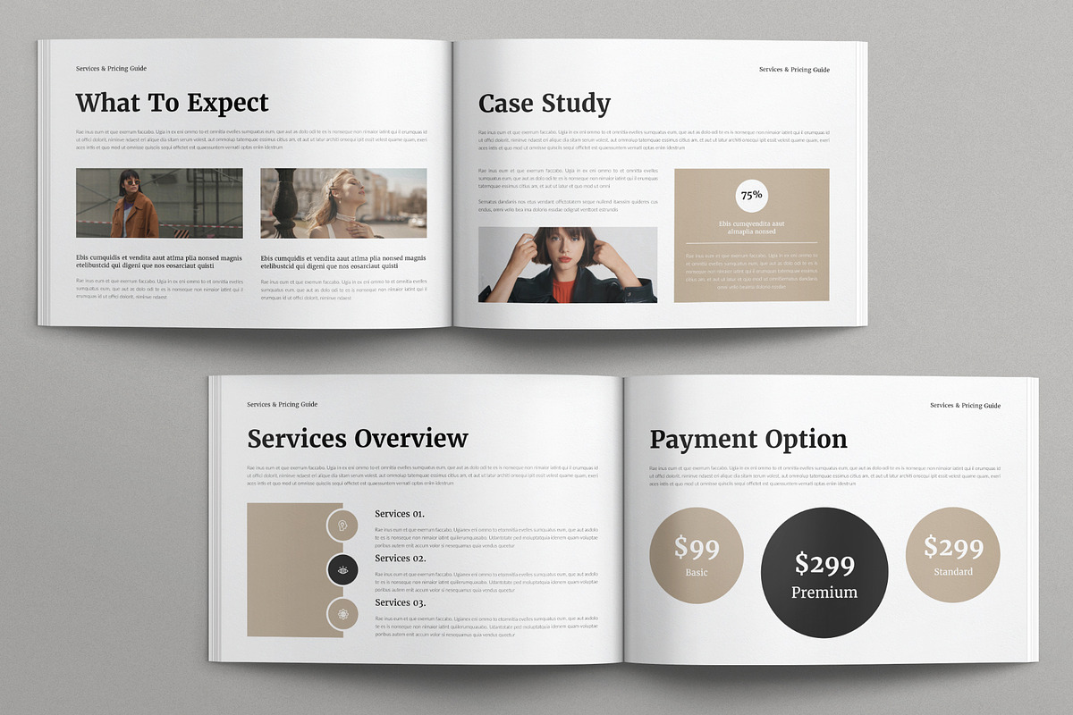 Services & Pricing Guide Landscape, a Brochure Template by E-Type (Photo 5 of 7)