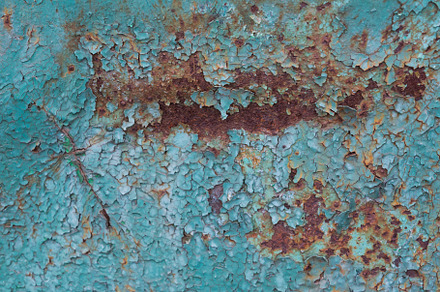 Rusted metal texture with cracked bl, an Industrial Photo by TasiPas