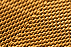 a fine metal weave for bracelets, a Photo by rsoollAI