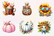 Autumn Fall Sublimation Clipart, an Illustration by CreationArt (Thumbnail 2 of 6)