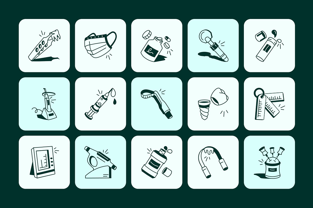 Dentist Doodle Icon, an Outline Icon by Vectors Market (Photo 6 of 6)