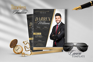 "Timeless" Canva Funeral Program