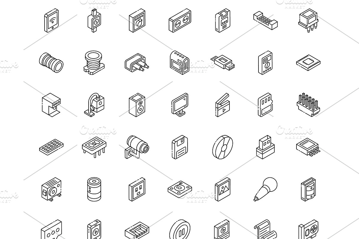 2000+ Isometric Icons Set, an Outline Icon by Brickclay (Photo 25 of 37)