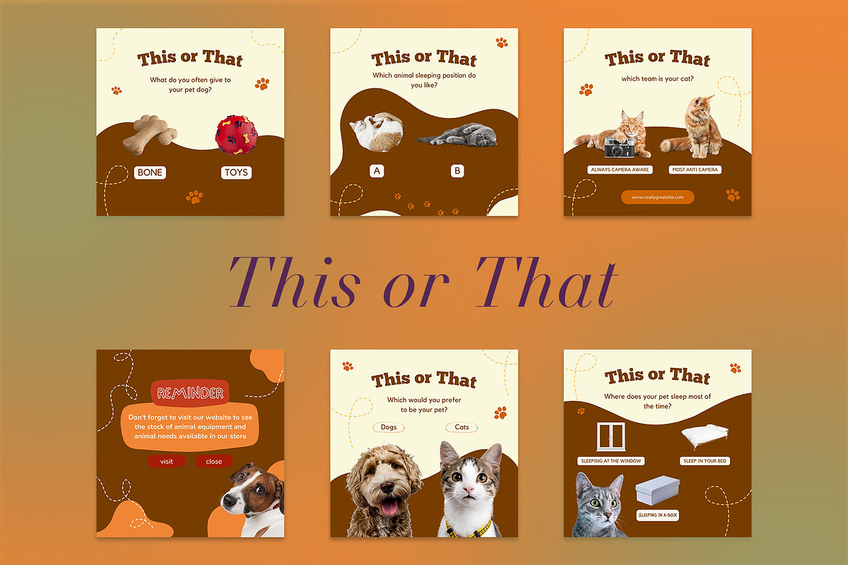 Pet Shop Instagram | CANVA Template, a Social Media Template by Azruca (Photo 11 of 17)