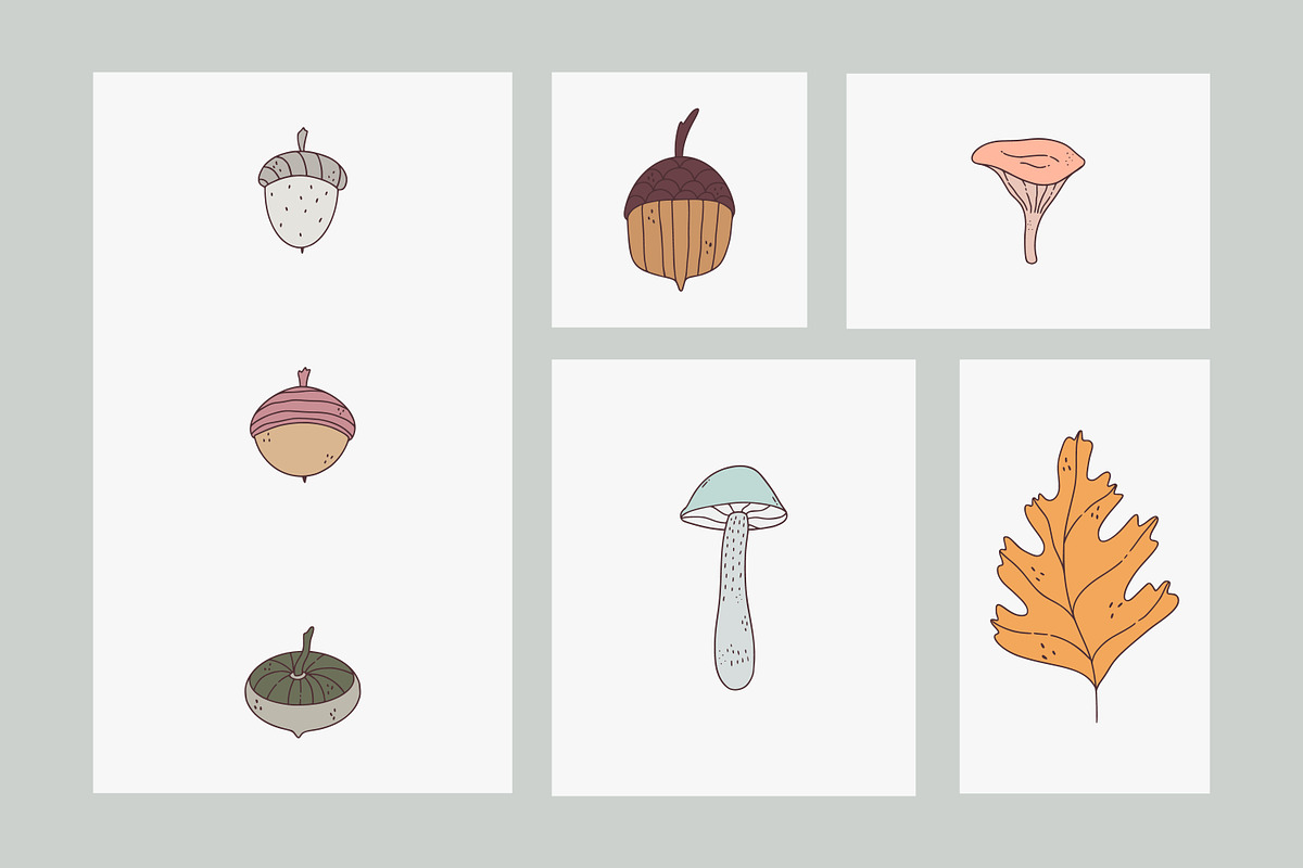 FALL DOODLES. EPS, PNG., an Illustration by Sentimental postman (Photo 4 of 14)