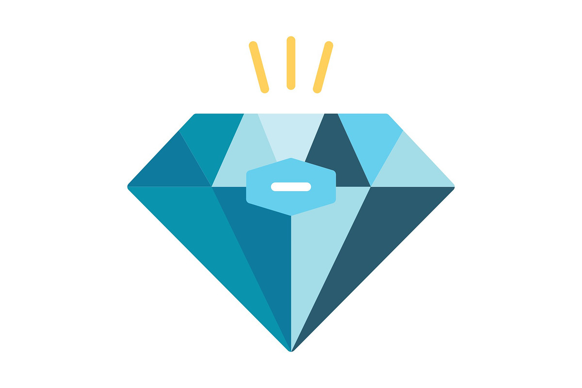 Diamond Flat Icon, a Duotone Icon by Pexelpy (Photo 1 of 2)