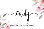 Untidy // Handlettering Font, a Script Font by Yuby Creative (Thumbnail 1 of 5)