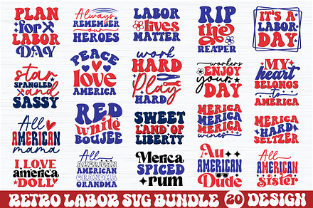 Retro Labor SVG Bundle