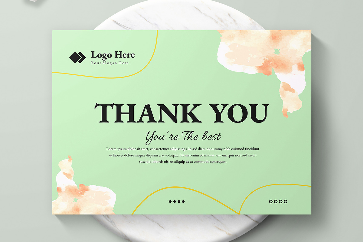 Thank You Card Template, a Stationery Template by MightyDesign (Photo 2 of 6)