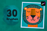 RisoTex Procreate Brushes, a Brush Add-On by Mels Brushes (Thumbnail 5 of 5)