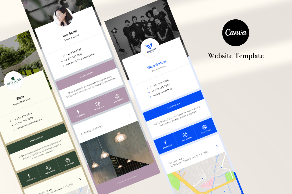 Agency Digital Business Card Canva, a Landing Page Template by batang (Photo 5 of 5)