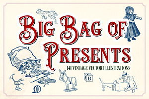 141 vintage toys vector pack