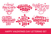 Happy Valentine's Day lettering Set., a Decorative Illustration by ashek (Thumbnail 1 of 3)