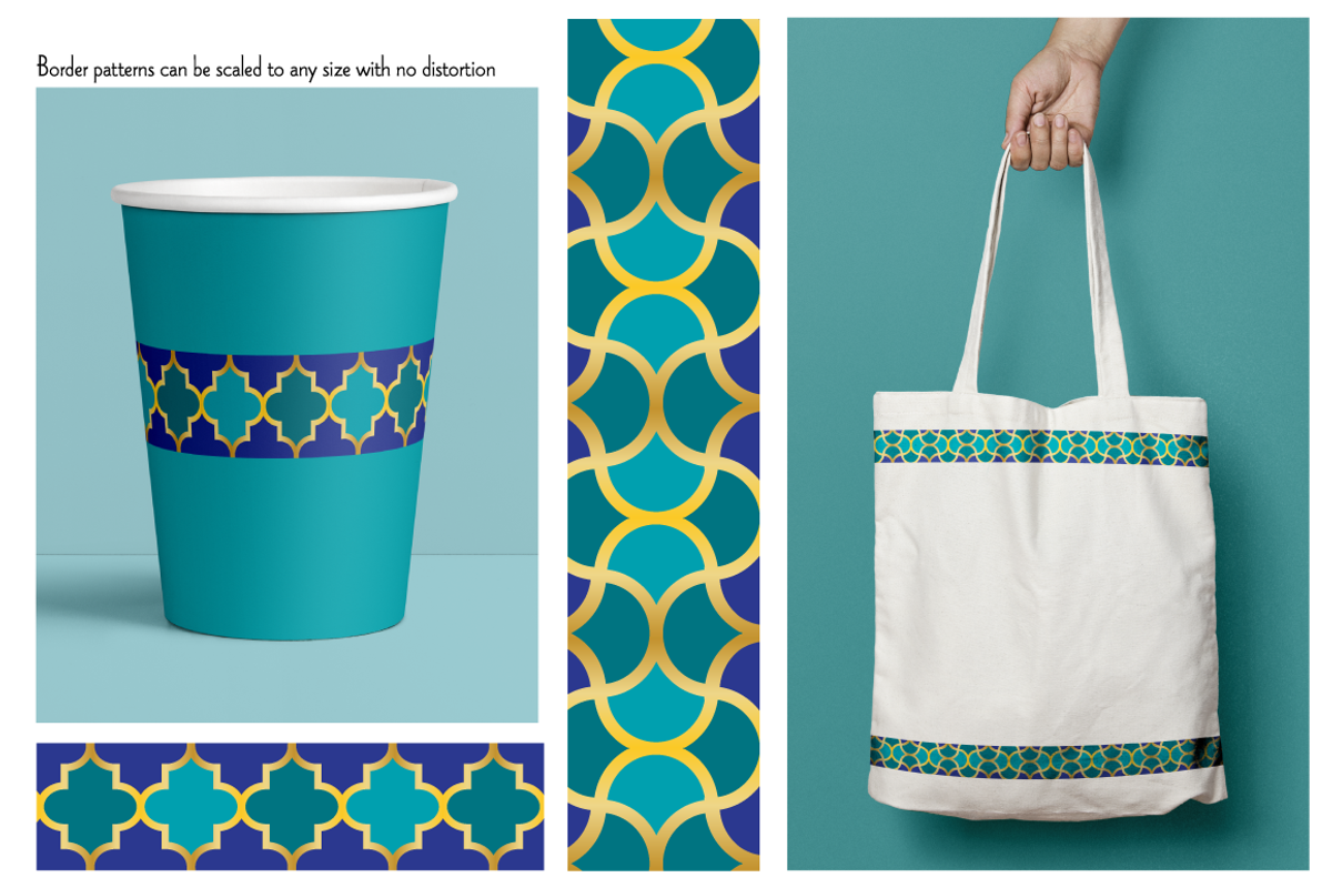 Blue & Gold Moroccan Borders preview 2
