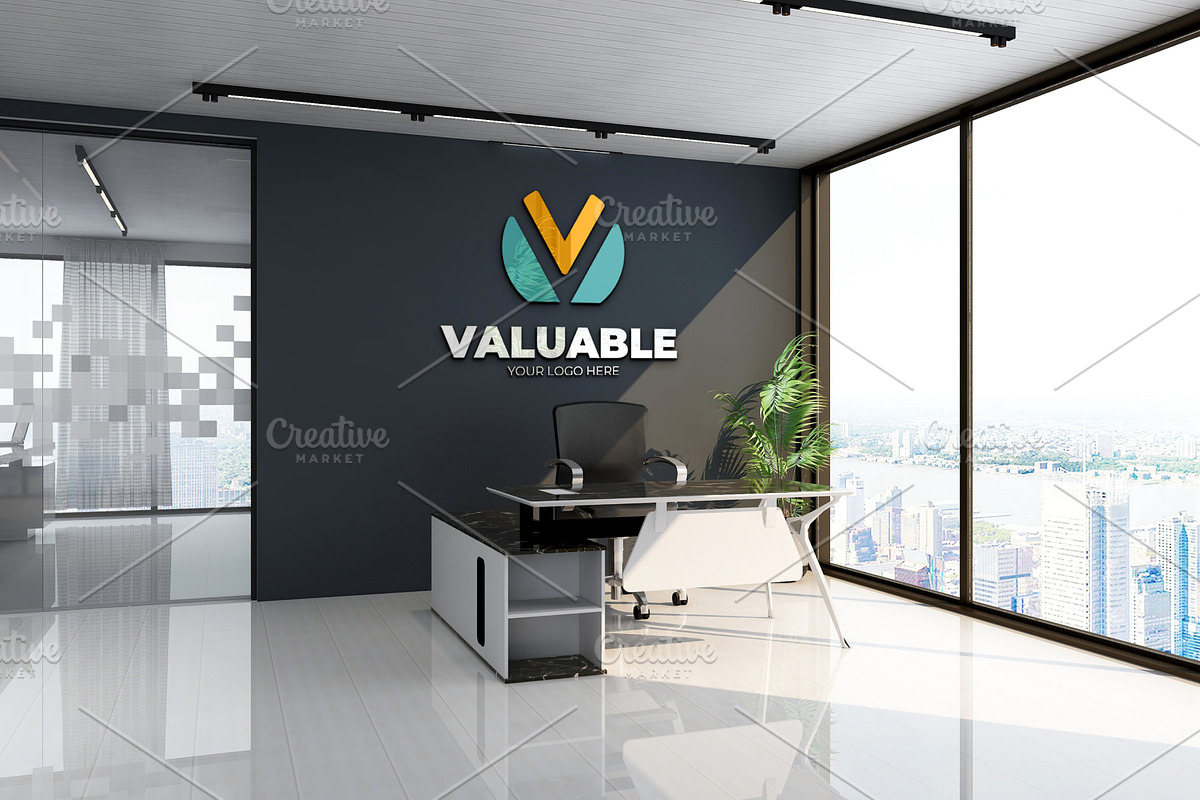 PSD Reception Room Logo Mockup, a Product Mockup by Ayy (Photo 8 of 11)