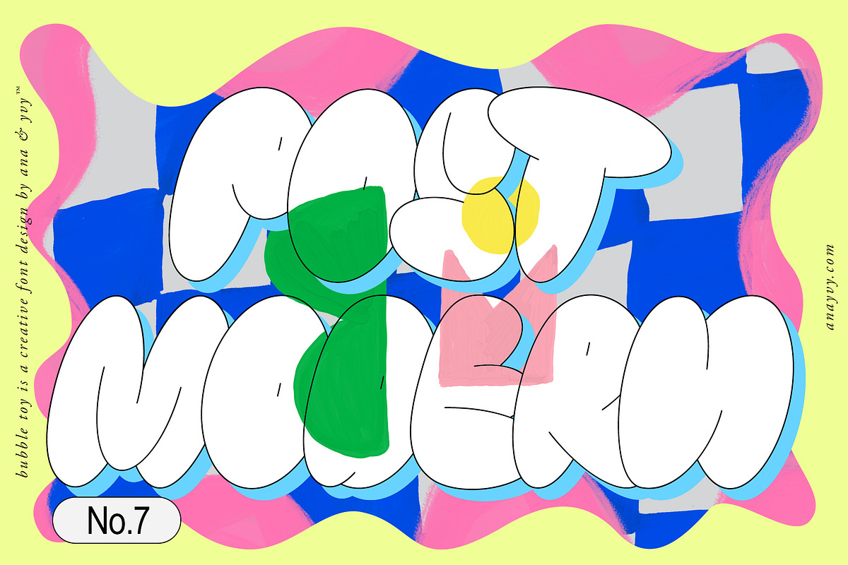 Bubble Toy | 2000s Retro Graffiti, a Font by ana & yvy (Photo 7 of 16)