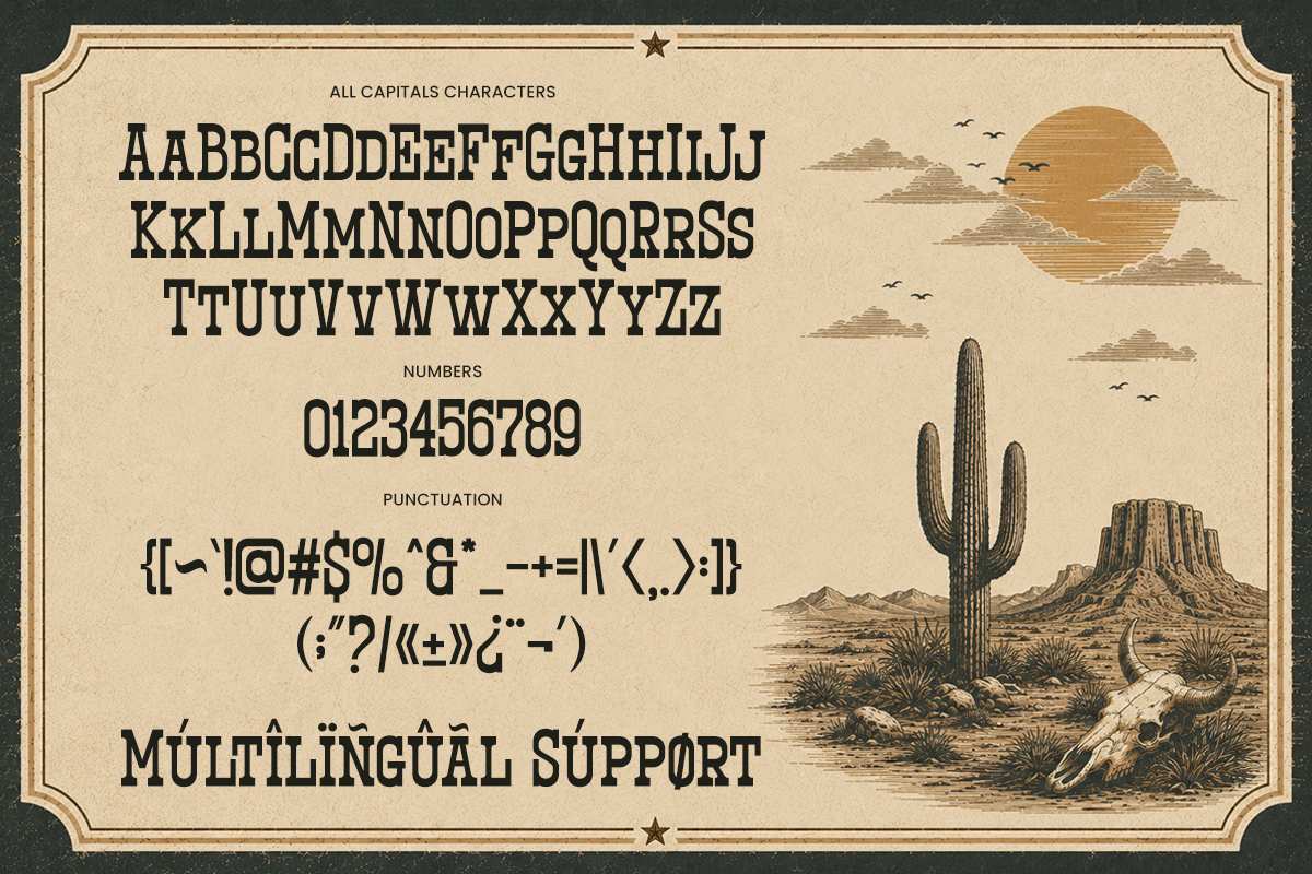 Western Vintage - Slab Serif Font, a Slab Serif Font by Font Liner (Photo 10 of 10)