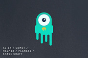12 Vibrant Space Icons, an Outline Icon by Milktoast (Thumbnail 5 of 12)