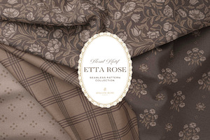 Vintage Brown Floral Print Patterns