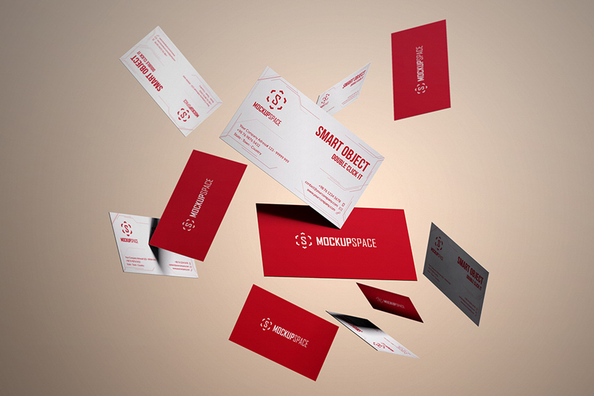 Elegant Business Cards Mock-up, a Product Mockup by MockupSpace (Photo 2 of 12)